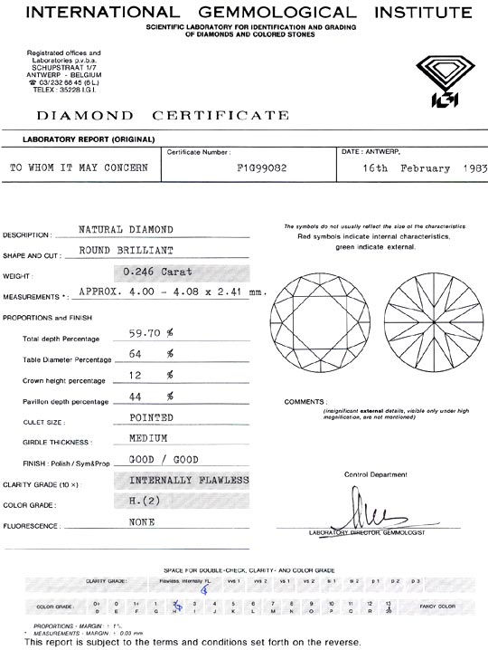 Foto 9 - Diamant 0,246ct Brillant IGI Lupenrein Wesselton Weiss, D6278