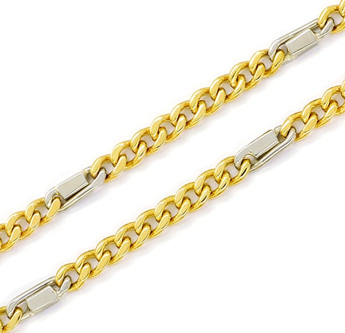 Foto 2 - Halskette mit Goldarmband Set Figaropanzer, massiv Gold, K3142