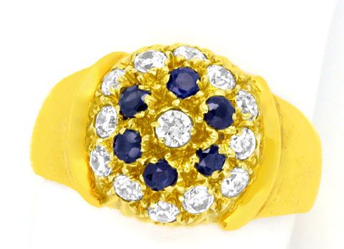 Foto 2 - Super Gelbgold-Ring, Safire! Super Design! 14Karat/585, S0958