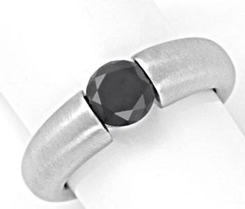 Foto 1 - Diamant-Spannring 1,43 ct Schwarzer Brillant 18K, S4325