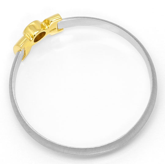 Foto 3 - Ring mit 0,02ct Brillant-Platin und Gelbgold-Handarbeit, S4807
